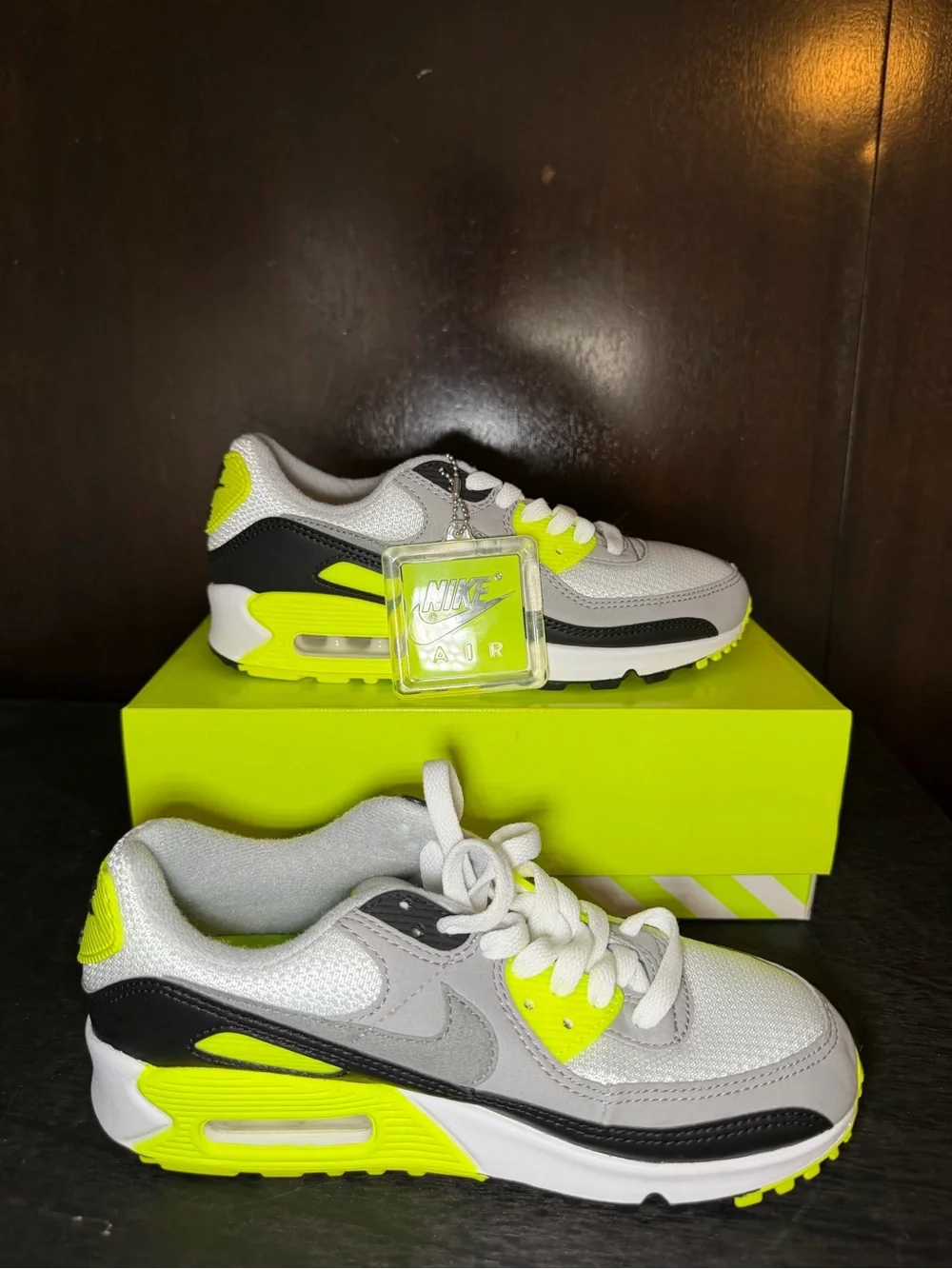 Nike Air Max 90 White-Grey-Volt